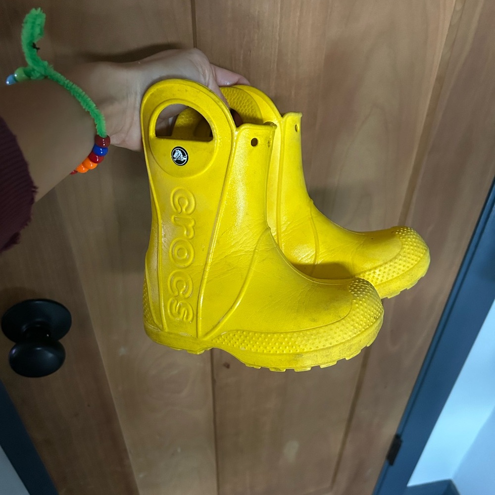 CROCS Kids Yellow Rain & Snow Boots